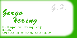 gergo hering business card